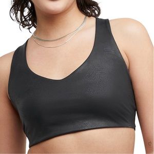 Champion Women's Soft Touch Black Medium Support Sports Bra Size XL 2XL